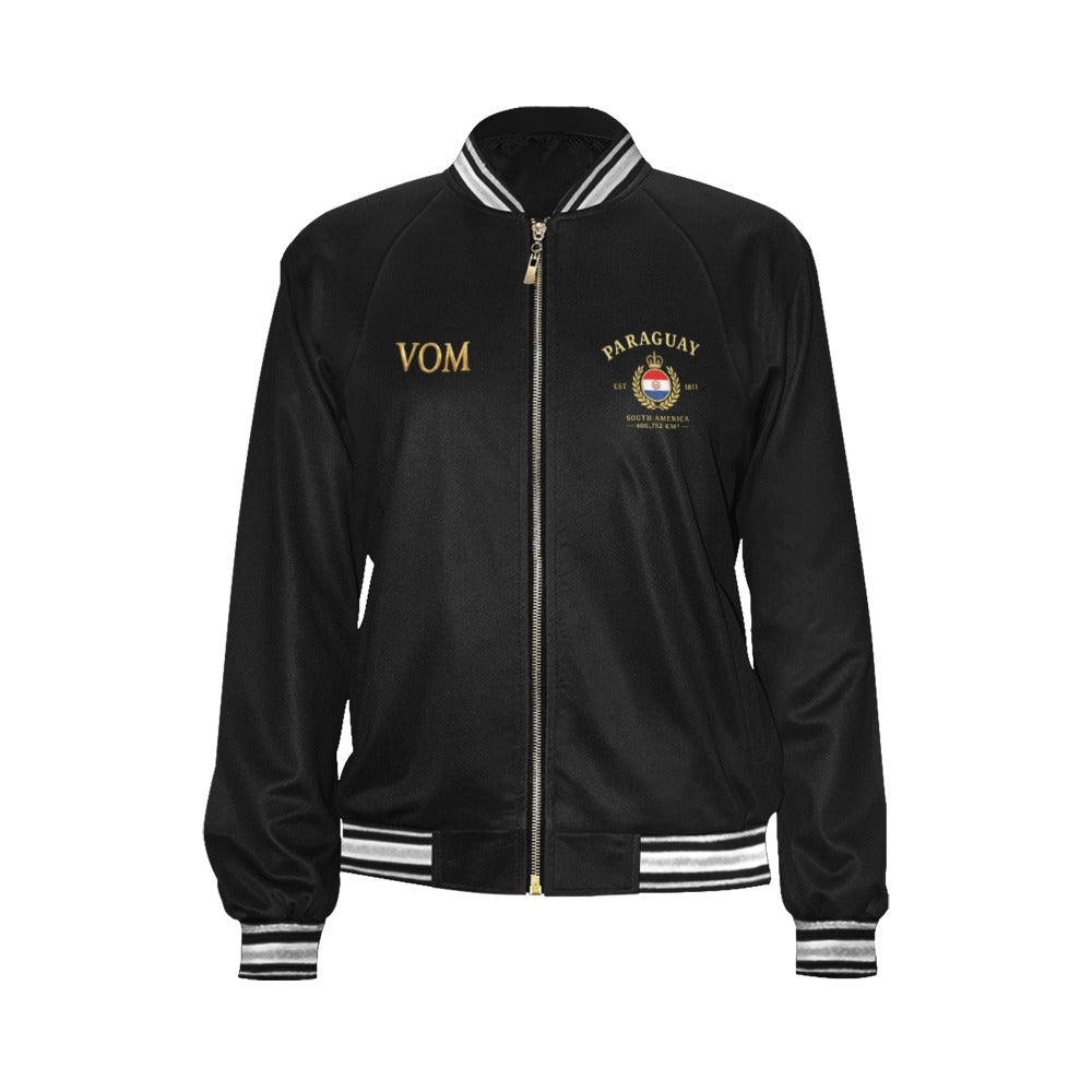 Chaqueta bomber para mujer con diseño de Paraguay