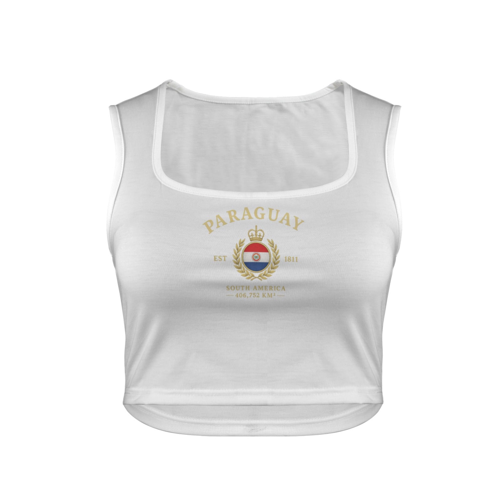 Camiseta sin mangas con cuello cuadrado