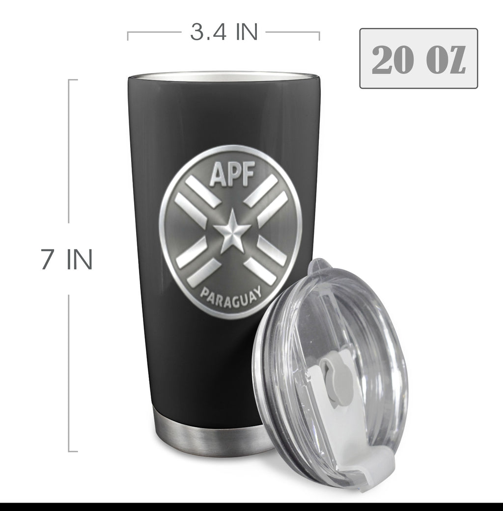 Vaso térmico con escudo de la APF color plata