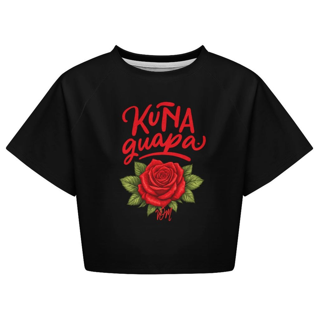 Camiseta de poliéster corta con estampado kuña guapa