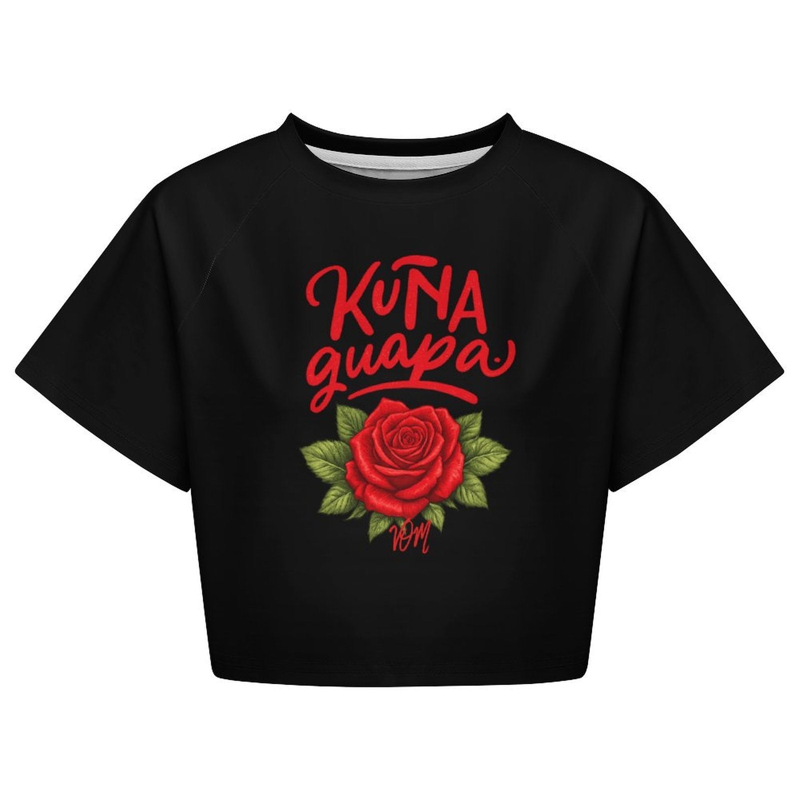 Camiseta de poliéster corta con estampado kuña guapa