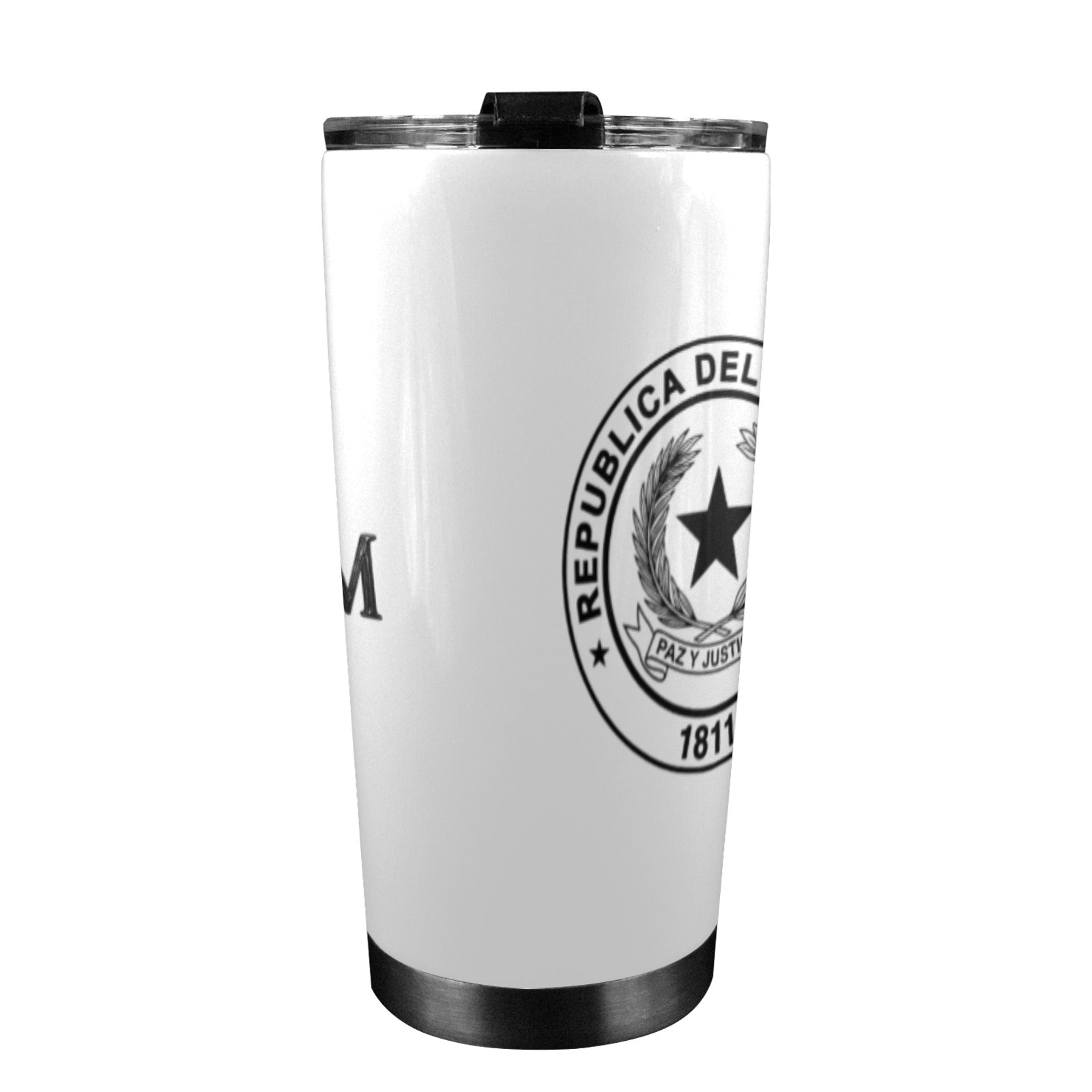 Vaso térmico con escudo de Paraguay