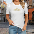 Camisa de cuello redondo y mangas abullonadas y diseño de che la reina
