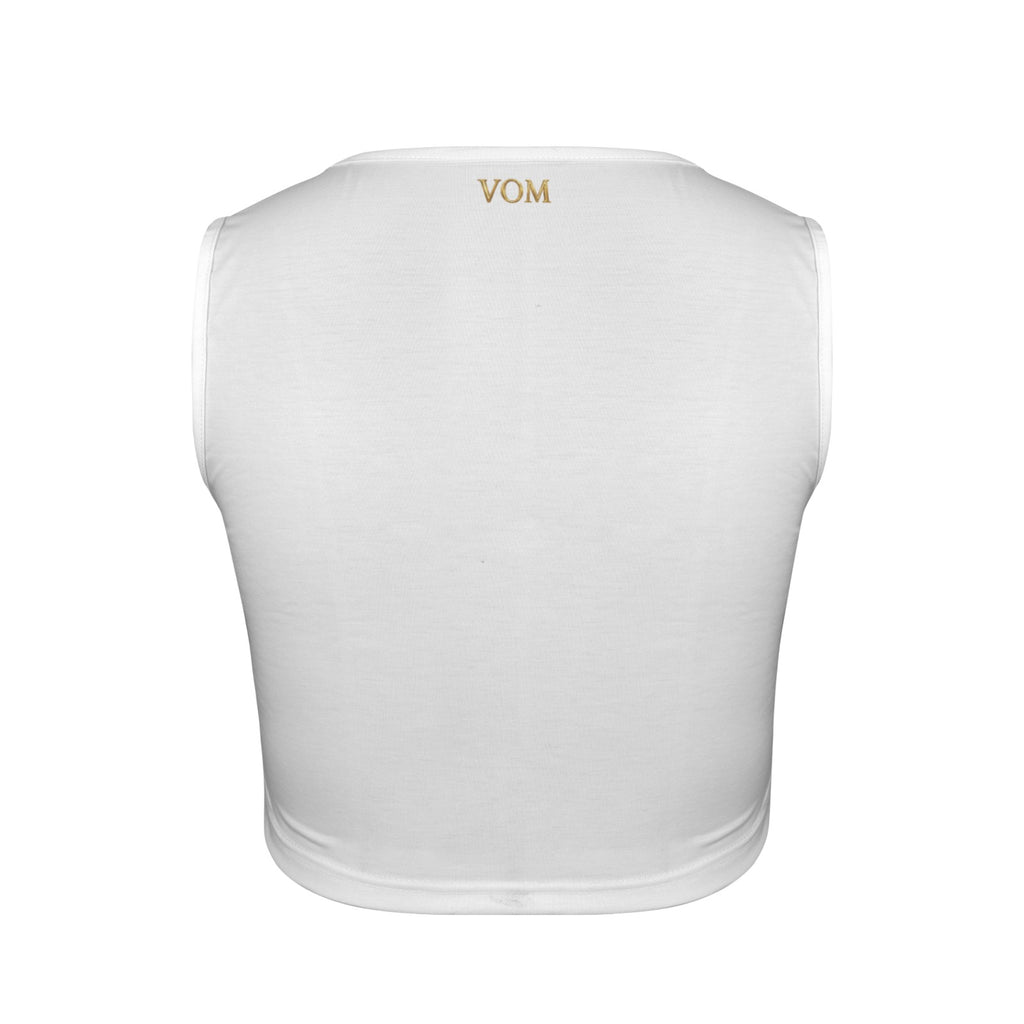 Camiseta sin mangas con cuello cuadrado