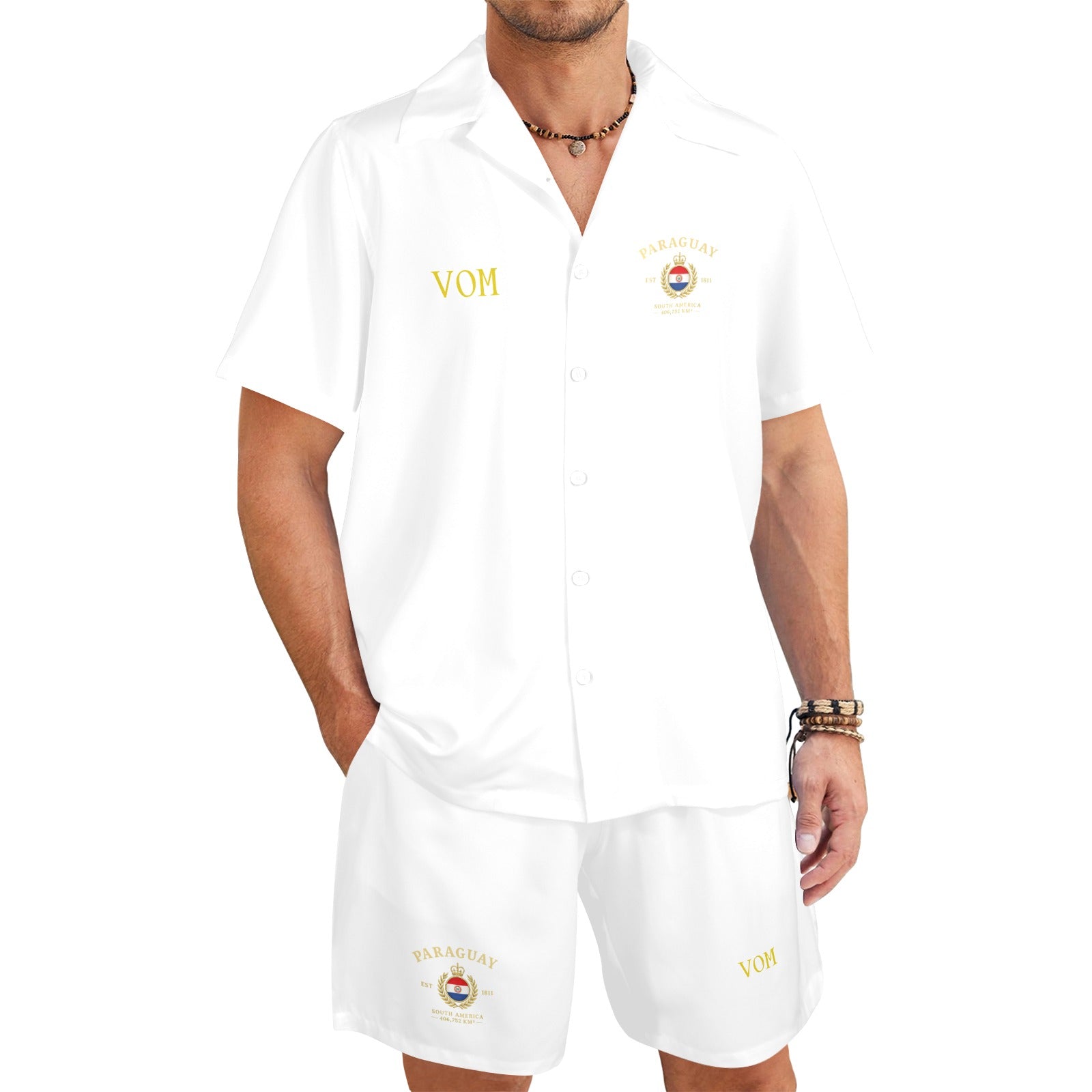 Conjunto de verano Para hombre con diseño de Paraguay