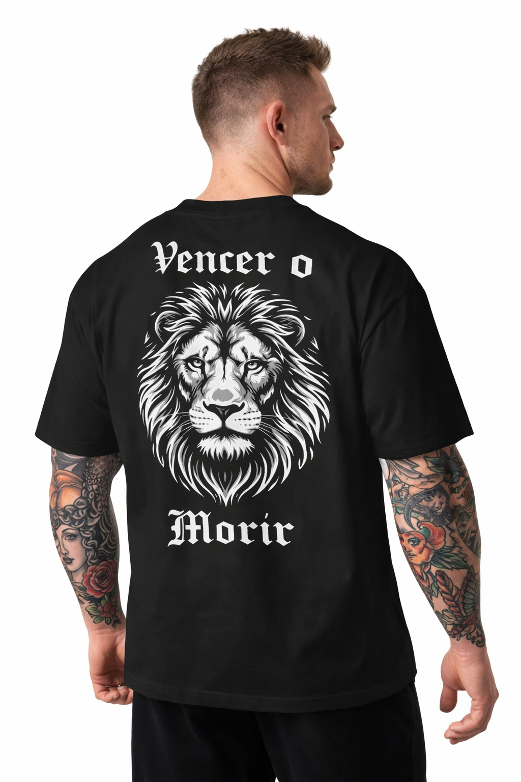Camiseta unisex oversize con diseño Vencer o morir