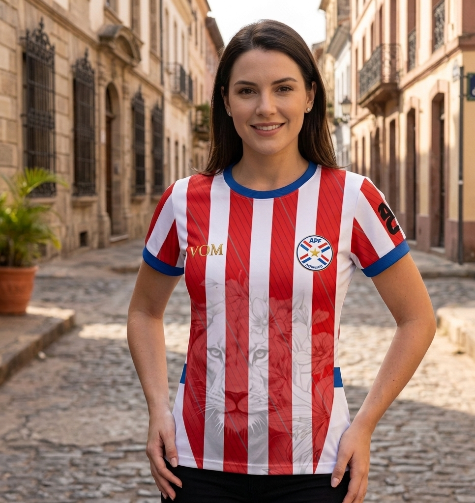 Camiseta de mujer de la selección paraguaya edición especial
