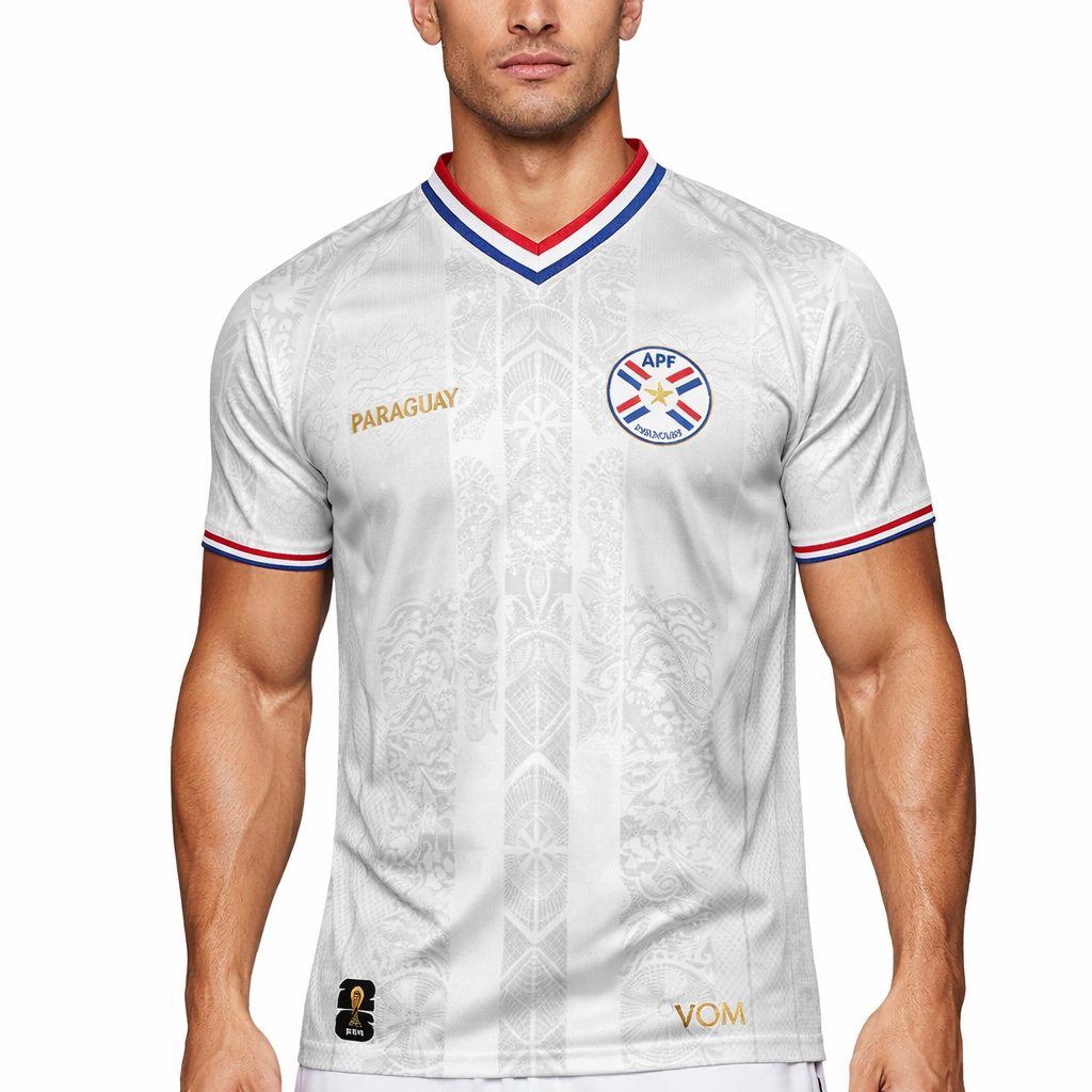 Camiseta de futbol de Paraguay edición especial blanca