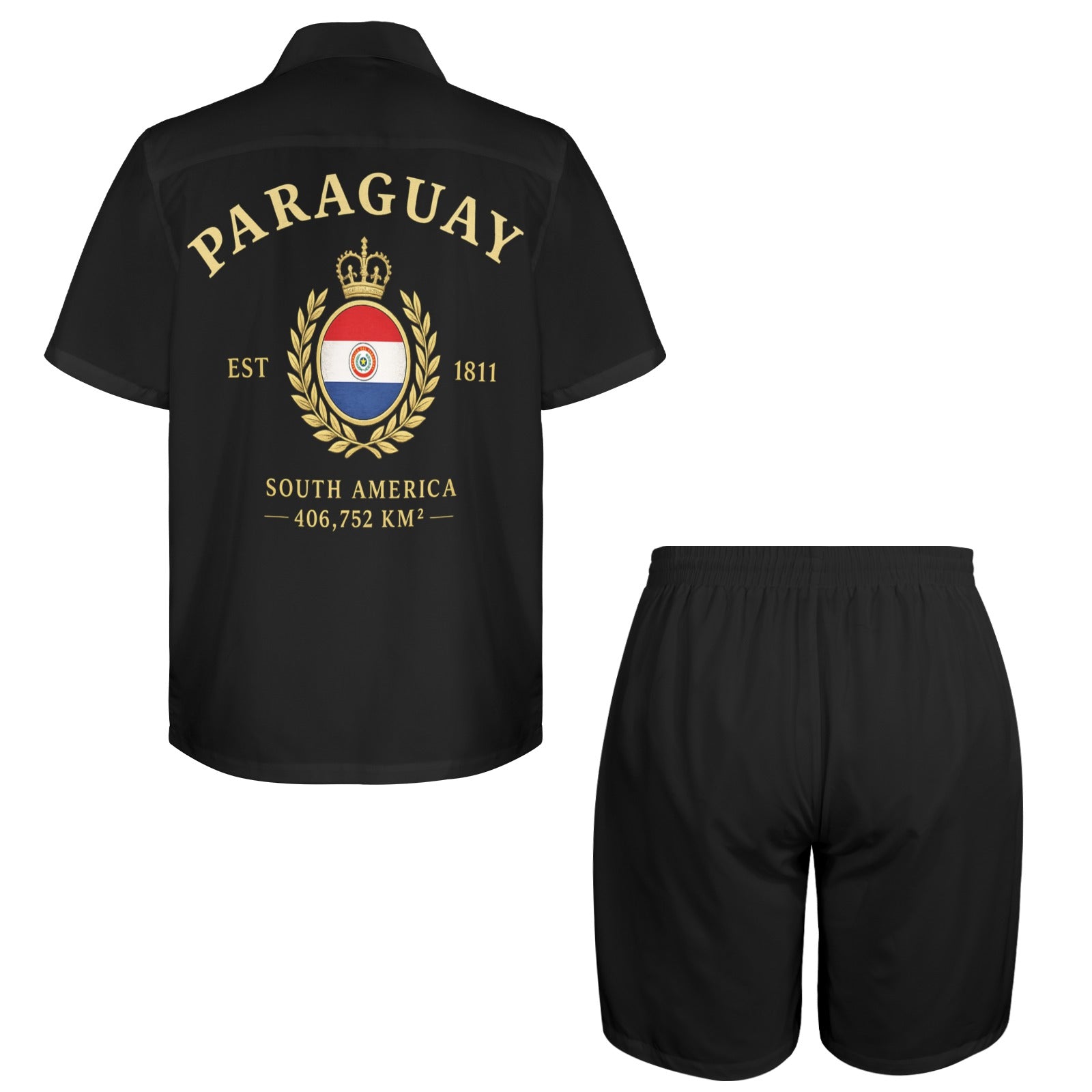 Conjunto veraniego para hombre con diseño de Paraguay