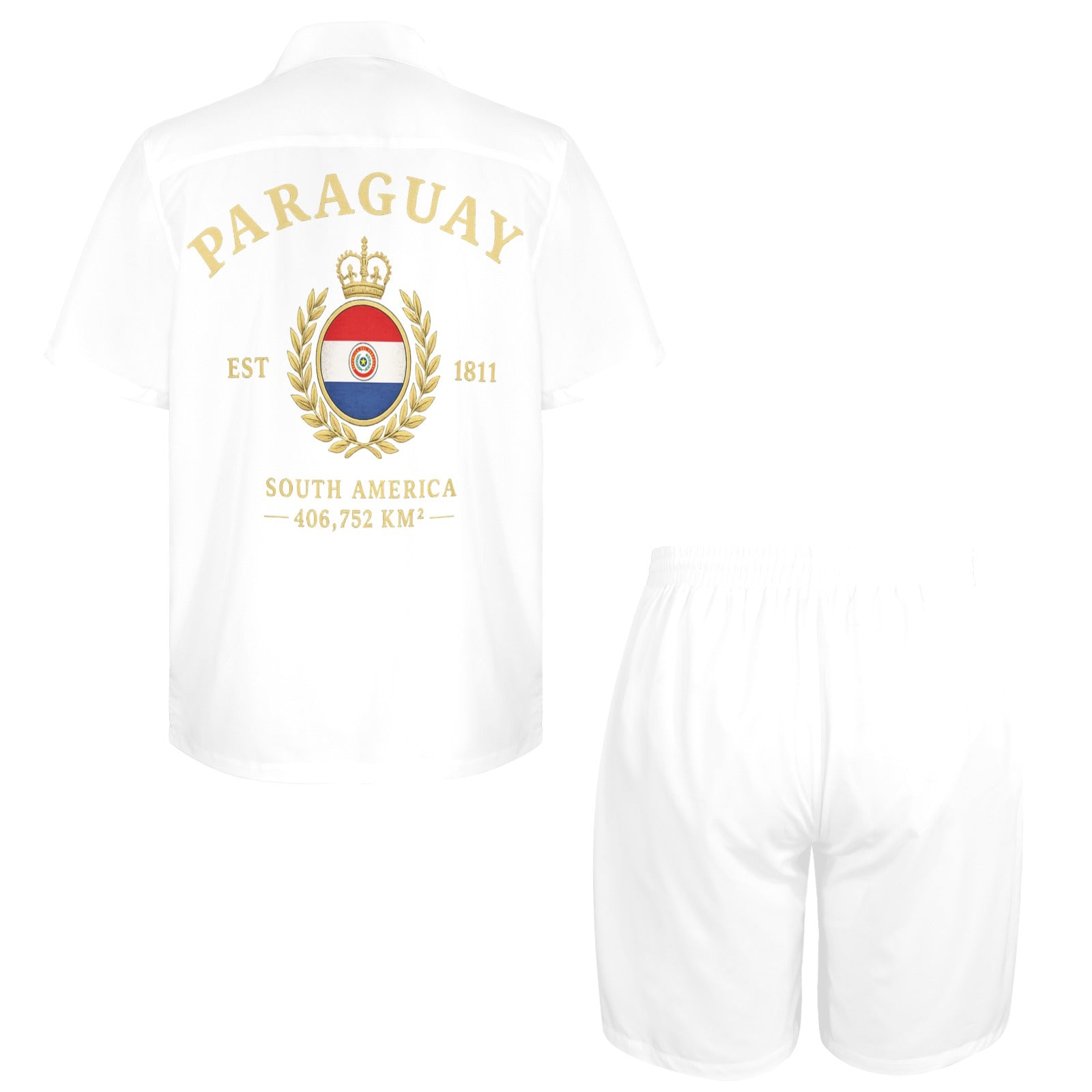 Conjunto de verano Para hombre con diseño de Paraguay