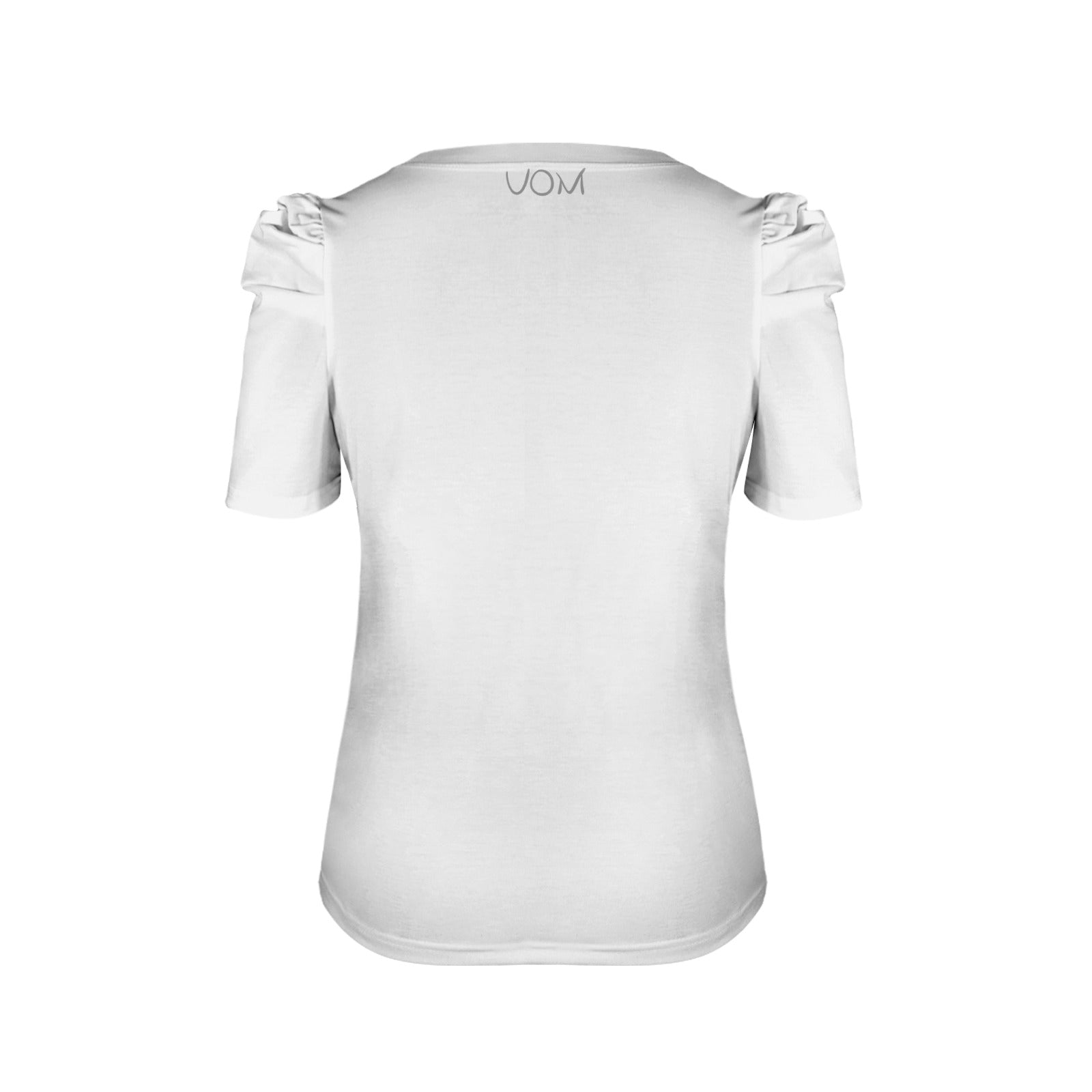 Camisa de cuello redondo y mangas abullonadas y diseño de che la reina