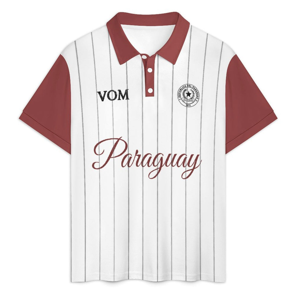 Conjunto polo y pantalón corto hombre con diseño de Paraguay