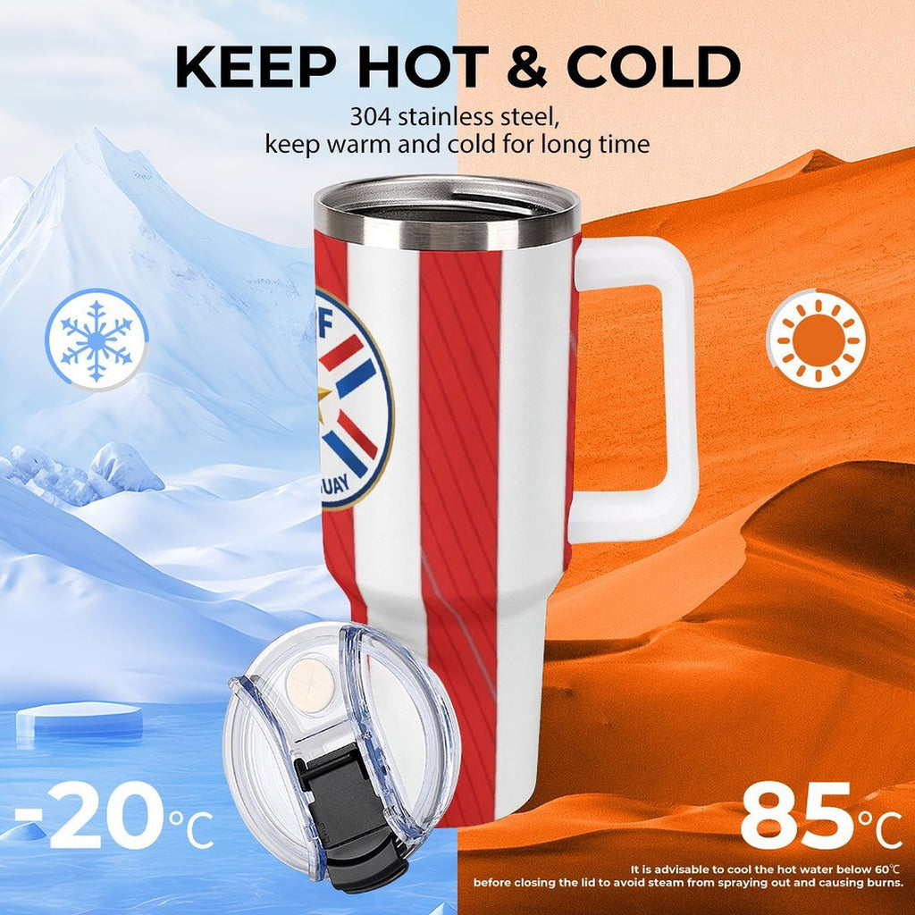 Vaso térmico de 40 oz de la selección paraguaya