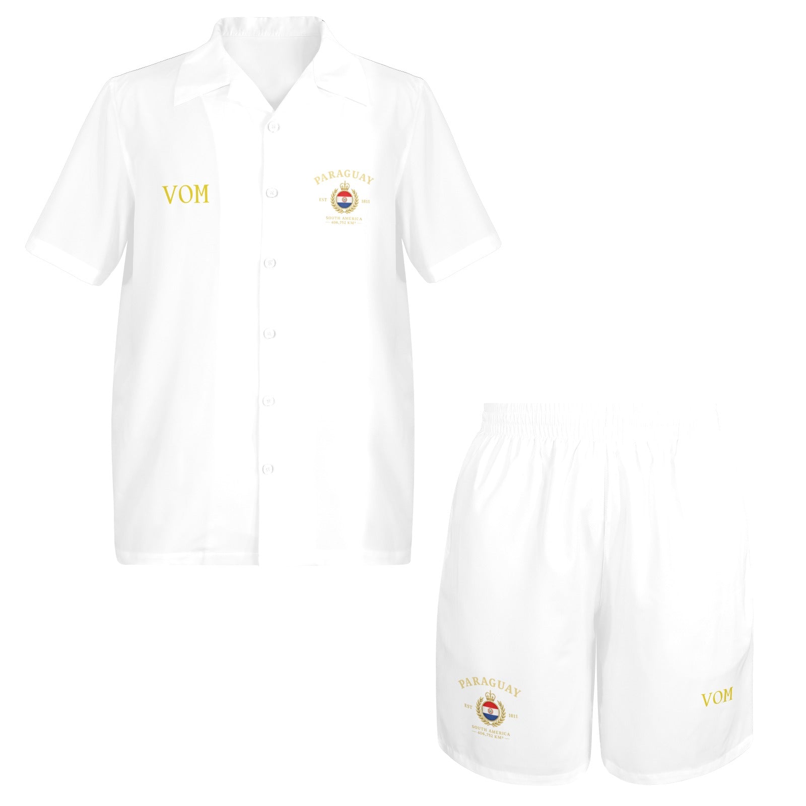 Conjunto de verano Para hombre con diseño de Paraguay