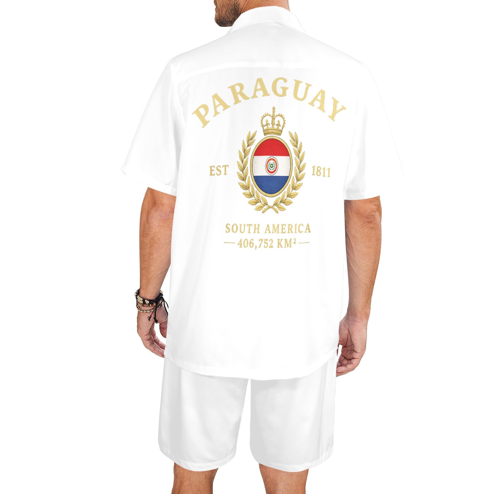 Conjunto de verano Para hombre con diseño de Paraguay
