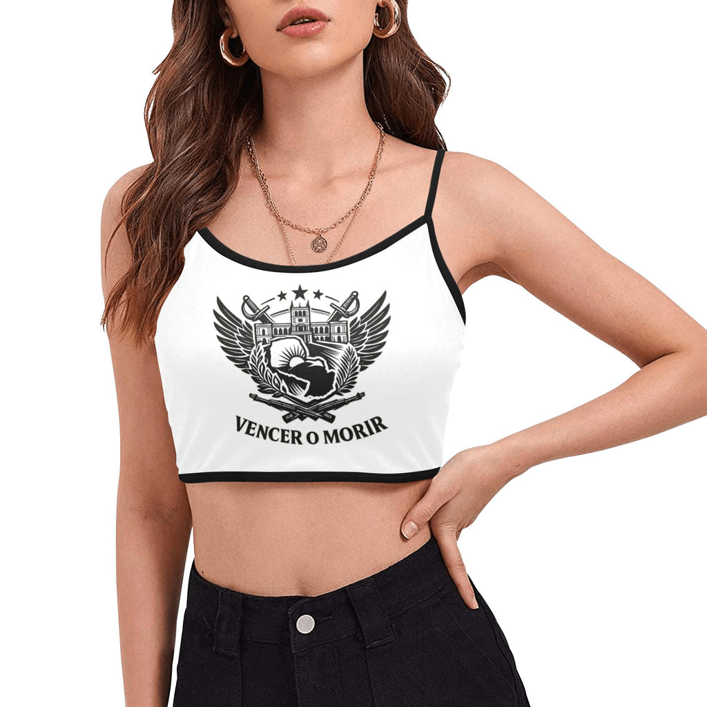 Top de tirantes para mujer con diseño frontal vencer o morir