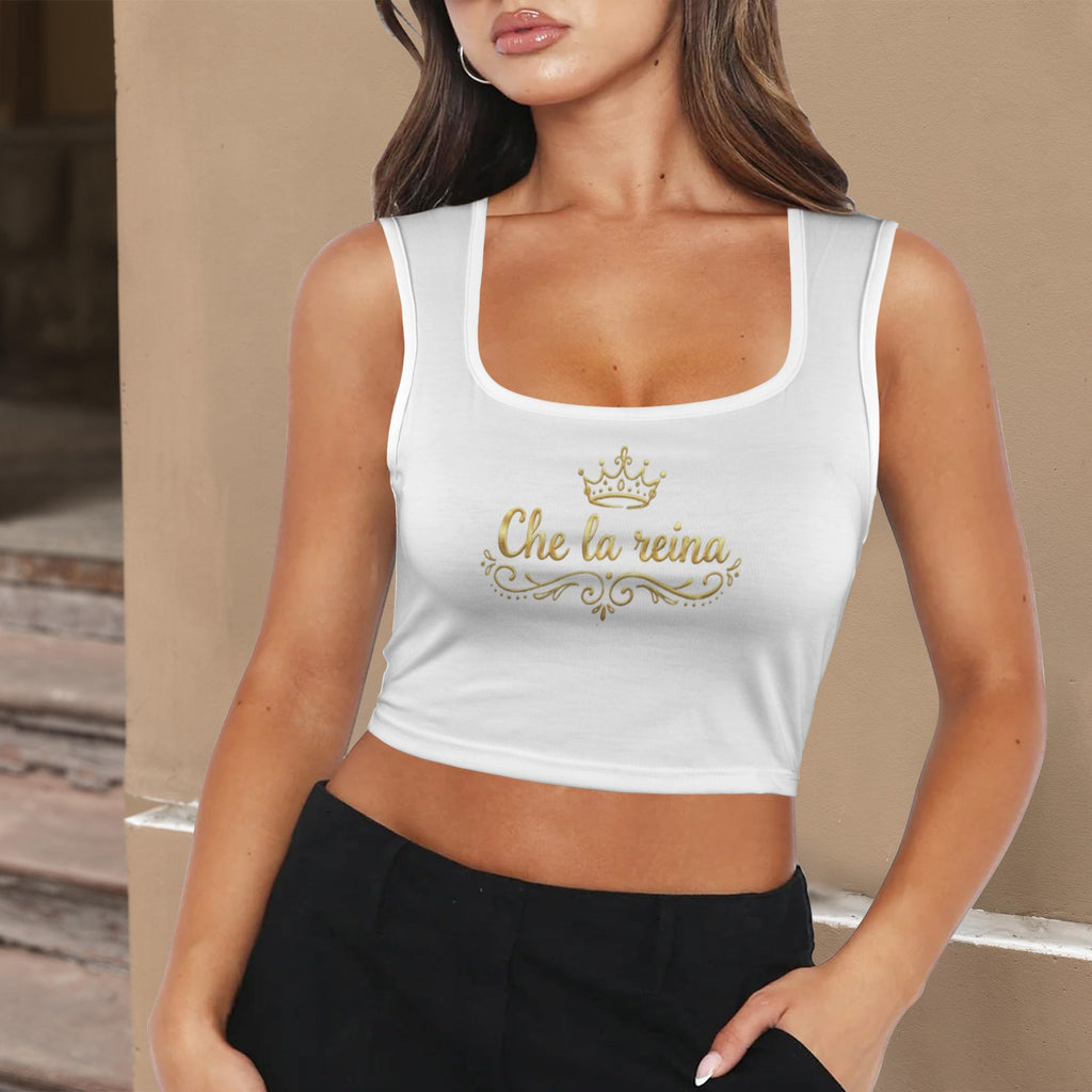 Camiseta sin mangas con cuello cuadrado