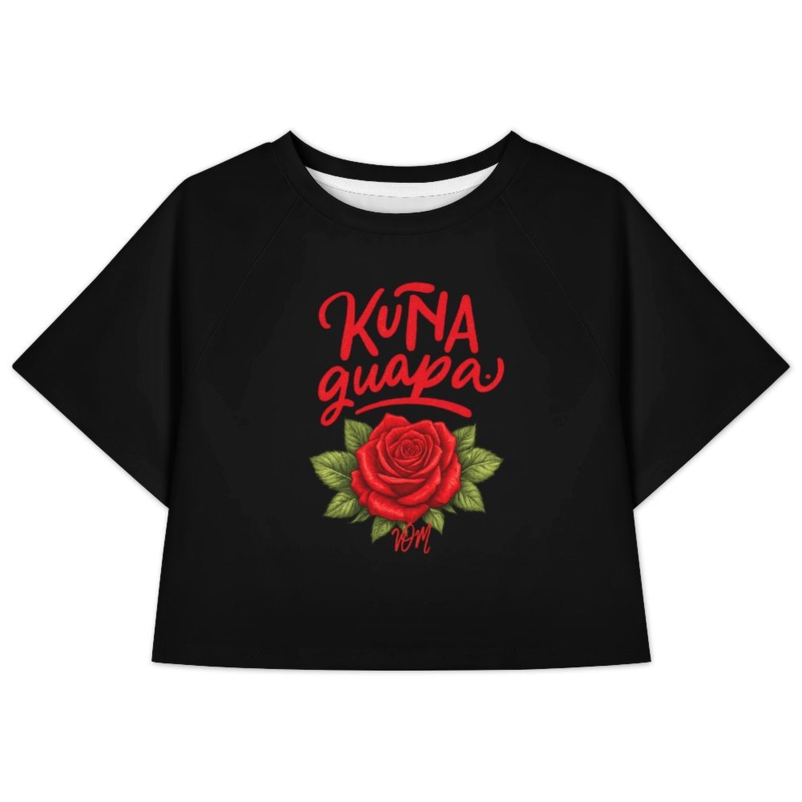 Camiseta de poliéster corta con estampado kuña guapa